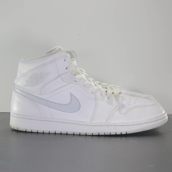 Nike Other - Nike Air Jordan 1 Mid White Gray Men's Sneakers 004288 Size 10.5 Mens